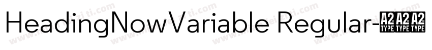 HeadingNowVariable Regular字体转换